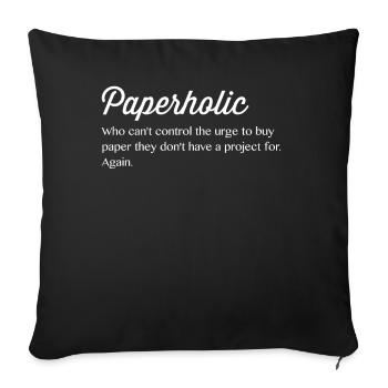 Scrapbooking Scrapbooker - Housse de coussin décorative 45 x 45 cm - noir - Devant