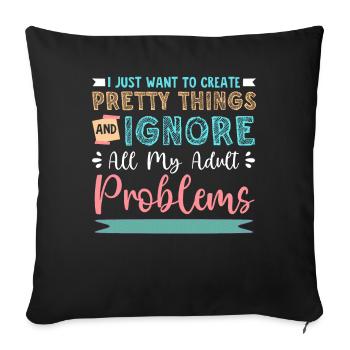 Scrapbooking Scrapbooker - Sofa pillowcase 17,3'' x 17,3'' (45 x 45 cm) - black - Front