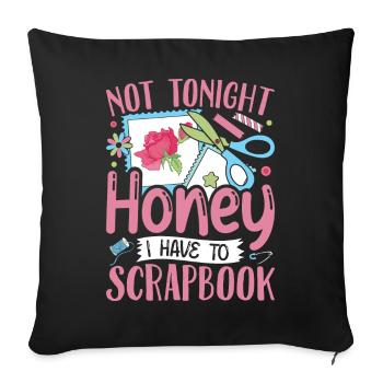 Scrapbooking Scrapbooker - Housse de coussin décorative 45 x 45 cm - noir - Devant