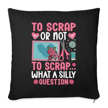 Scrapbooking Scrapbooker - Housse de coussin décorative 45 x 45 cm - noir - Devant