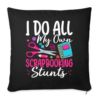 Scrapbooker - Housse de coussin décorative 45 x 45 cm - noir - Devant