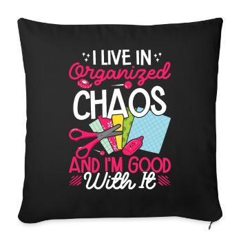 Scrapbooking Scrapbooker - Housse de coussin décorative 45 x 45 cm - noir - Devant