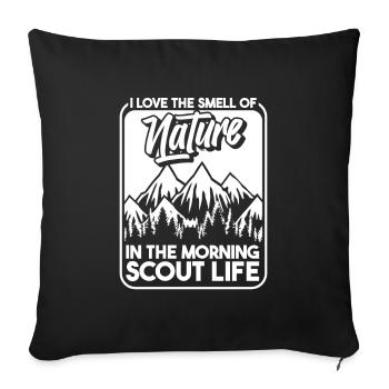 Éclaireur - Housse de coussin décorative 45 x 45 cm - noir - Devant