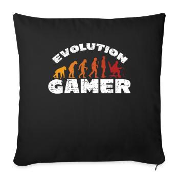 Evolution Gamer - Housse de coussin décorative 45 x 45 cm - noir - Devant