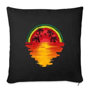 Watermelon - Sofa pillowcase 17,3'' x 17,3'' (45 x 45 cm) - black - Front