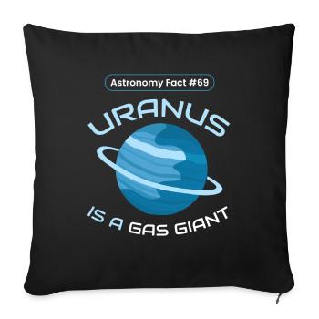 Uranus Gas Giant Planet Space - Housse de coussin décorative 45 x 45 cm - noir - Devant