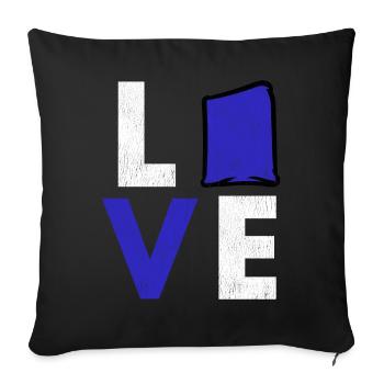 Cornhole corn hole - Sofa pillowcase 17,3'' x 17,3'' (45 x 45 cm) - black - Front