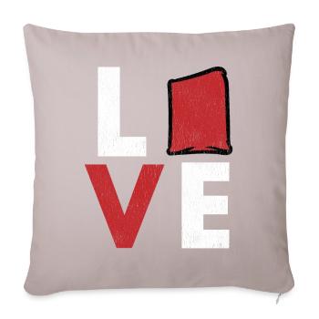 Trou de maïs Cornhole - Housse de coussin décorative 45 x 45 cm - taupe clair - Devant
