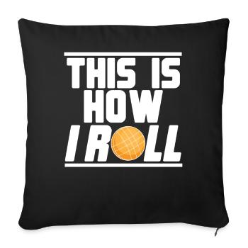 Bocce Ball Player - Sofa pillowcase 17,3'' x 17,3'' (45 x 45 cm) - black - Front