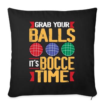 Bocce Ball Player - Sofa pillowcase 17,3'' x 17,3'' (45 x 45 cm) - black - Front