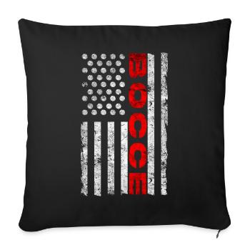 Bocce Ball Player USA Flag Patriotic - Sofa pillowcase 17,3'' x 17,3'' (45 x 45 cm) - black - Front