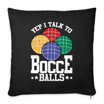 Player - Sofa pillowcase 17,3'' x 17,3'' (45 x 45 cm) - black - Front