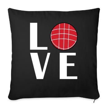 Bocce Ball Player - Sofa pillowcase 17,3'' x 17,3'' (45 x 45 cm) - black - Front