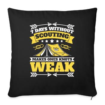 Boy Scout drôle - Housse de coussin décorative 45 x 45 cm - noir - Devant