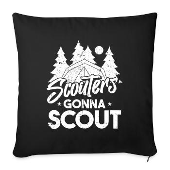 Pfadfinder Witzig - Sofakissenbezug 45 x 45 cm - Schwarz - Vorne