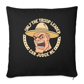 Boy Scout Funny - Sofa pillowcase 17,3'' x 17,3'' (45 x 45 cm) - black - Front