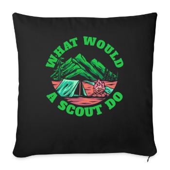Boy Scout drôle - Housse de coussin décorative 45 x 45 cm - noir - Devant