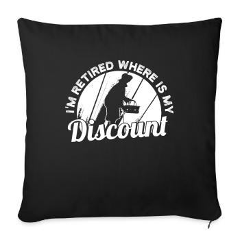 Pensioner pension - Sofa pillowcase 17,3'' x 17,3'' (45 x 45 cm) - black - Front
