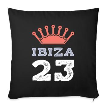 Ibiza 23 Jersey 2023 - Sofa pillowcase 17,3'' x 17,3'' (45 x 45 cm) - black - Front