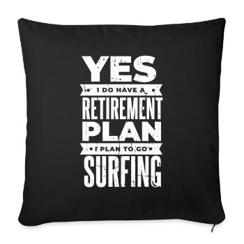 Pensioner pension - Sofa pillowcase 17,3'' x 17,3'' (45 x 45 cm) - black - Front