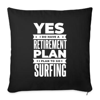Pensioner pension - Sofa pillowcase 17,3'' x 17,3'' (45 x 45 cm) - black - Front