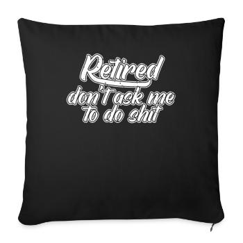 Pensioner pension - Sofa pillowcase 17,3'' x 17,3'' (45 x 45 cm) - black - Front