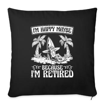 Pensioner pension - Sofa pillowcase 17,3'' x 17,3'' (45 x 45 cm) - black - Front