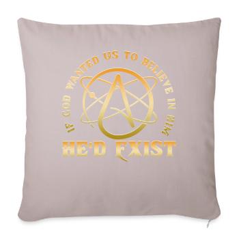 Atheist Atheism - Sofa pillowcase 17,3'' x 17,3'' (45 x 45 cm) - light taupe - Front