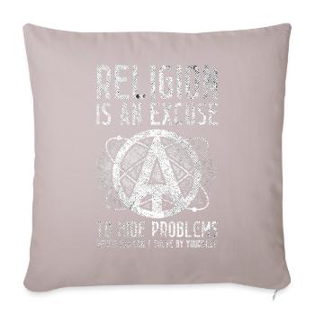 Athéisme athée - Housse de coussin décorative 45 x 45 cm - taupe clair - Devant