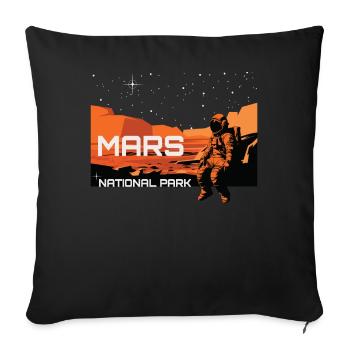 Parc national de Mars Planète Espace - Housse de coussin décorative 45 x 45 cm - noir - Devant