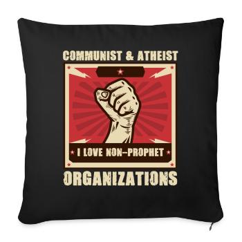 Atheism - Sofa pillowcase 17,3'' x 17,3'' (45 x 45 cm) - black - Front