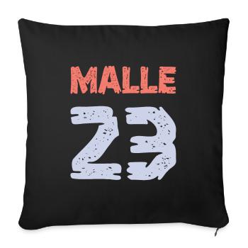 Malle 23 Jersey 2023 - Sofa pillowcase 17,3'' x 17,3'' (45 x 45 cm) - black - Front