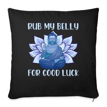 Bouddha Bouddhisme Bouddhiste - Housse de coussin décorative 45 x 45 cm - noir - Devant