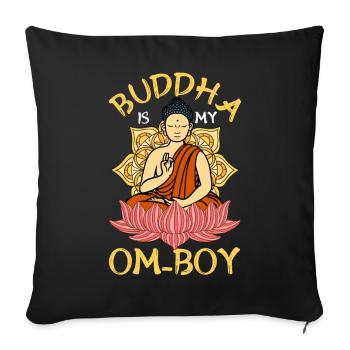 Buddhism Buddhist - Sofa pillowcase 17,3'' x 17,3'' (45 x 45 cm) - black - Front