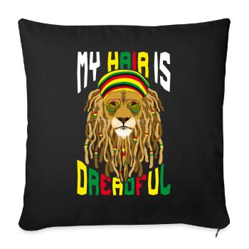 Rastafari Rastafarian Rasta - Sofa pillowcase 17,3'' x 17,3'' (45 x 45 cm) - black - Front