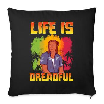 Rastafari Rastafarian Rasta - Sofa pillowcase 17,3'' x 17,3'' (45 x 45 cm) - black - Front