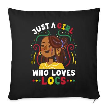 Dreadlocks Rasta Rastafari - Sofakissenbezug 45 x 45 cm - Schwarz - Vorne
