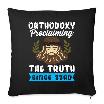Orthodox - Sofa pillowcase 17,3'' x 17,3'' (45 x 45 cm) - black - Front