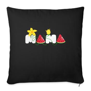 Watermelon - Sofa pillowcase 17,3'' x 17,3'' (45 x 45 cm) - black - Front