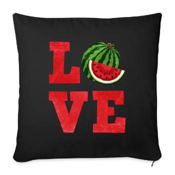 Watermelon - Sofa pillowcase 17,3'' x 17,3'' (45 x 45 cm) - black - Front