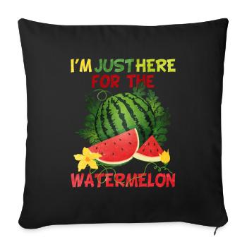 Watermelon - Sofa pillowcase 17,3'' x 17,3'' (45 x 45 cm) - black - Front