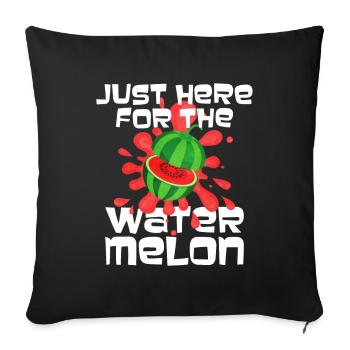 Watermelon - Sofa pillowcase 17,3'' x 17,3'' (45 x 45 cm) - black - Front