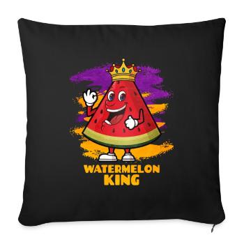 Watermelon - Sofa pillowcase 17,3'' x 17,3'' (45 x 45 cm) - black - Front