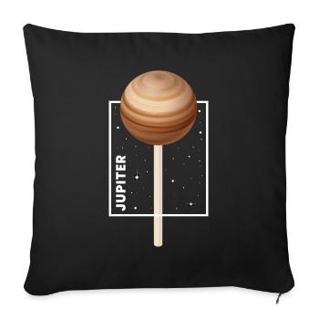 Jupiter Lollipop Planète Espace - Housse de coussin décorative 45 x 45 cm - noir - Devant
