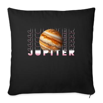 Jupiter Planet Weltall - Sofakissenbezug 45 x 45 cm - Schwarz - Vorne