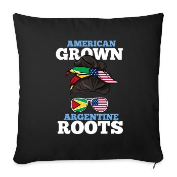 Argentina - Sofa pillowcase 17,3'' x 17,3'' (45 x 45 cm) - black - Front