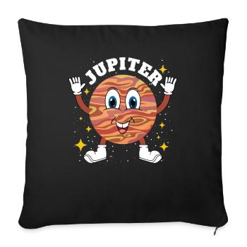 Jupiter Kinder Planet Weltall - Sofakissenbezug 45 x 45 cm - Schwarz - Vorne