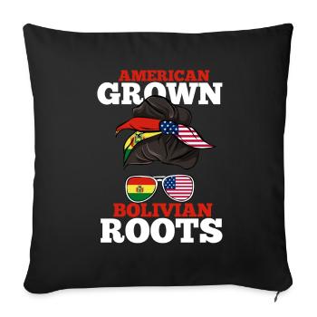 Bolivie - Housse de coussin décorative 45 x 45 cm - noir - Devant