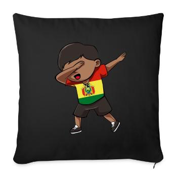Bolivie - Housse de coussin décorative 45 x 45 cm - noir - Devant