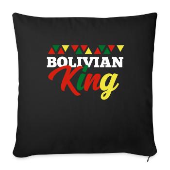 Bolivie - Housse de coussin décorative 45 x 45 cm - noir - Devant